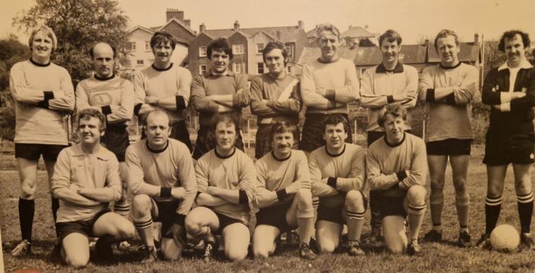 Referees team including Graham Sheppard (front, far right). Danny Thomas (front 2nd left) and Pedr McMullen (back first  left)